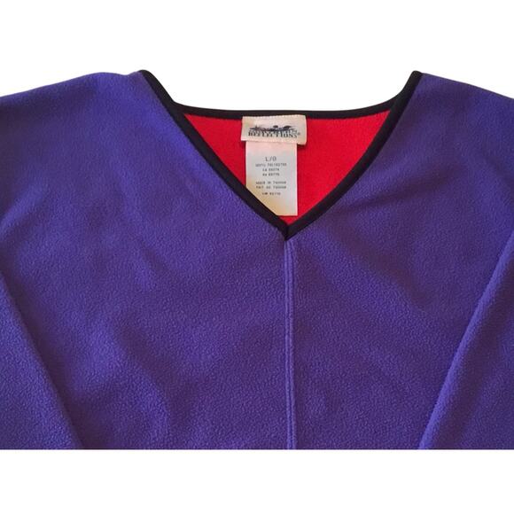 Northern Reflections Fleece V-Neck Top Over the Head Large - Picture 3 of 4